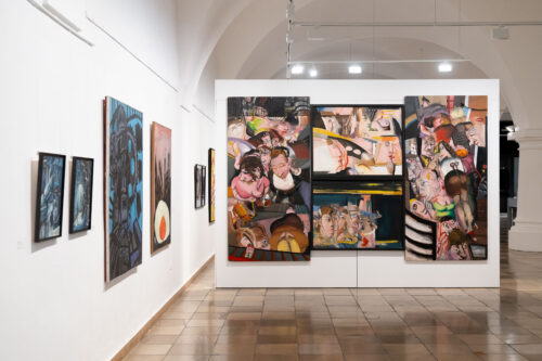 Ausstellungsansicht, Quer zum Strom. Malerei und Grafik der 1980er Jahre, BLMK Frankfurt (Oder), 2025, Foto: Bernd Schönberger