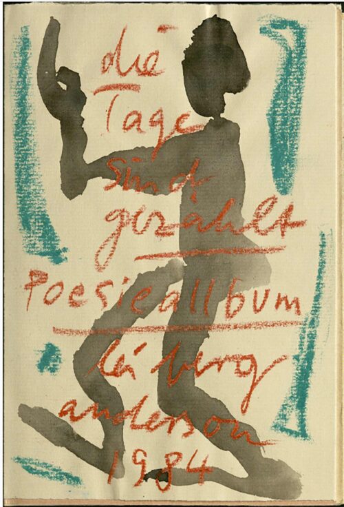 Helge Leiberg, o.T., 1984, Einband zu: Die Tage sind gezählt, Künstlerbuch, Eigenverlag, Dresden, 1984 © VG Bild-Kunst, Bonn 2025, Foto: Ludwig Rauch