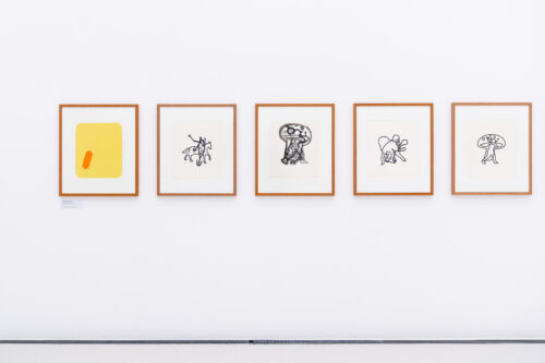 Ausstellungsansicht, Die Tage waren gezählt. Künstlerbücher und -zeitschriften mit Originalgrafik und Fotografie aus der späten DDR und Ostdeutschland, BLMK Cottbus, 2025, Foto: Bernd Schönberger