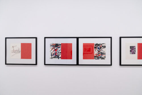 Ausstellungsansicht, Die Tage waren gezählt. Künstlerbücher und -zeitschriften mit Originalgrafik und Fotografie aus der späten DDR und Ostdeutschland, BLMK Cottbus, 2025, Foto: Bernd Schönberger