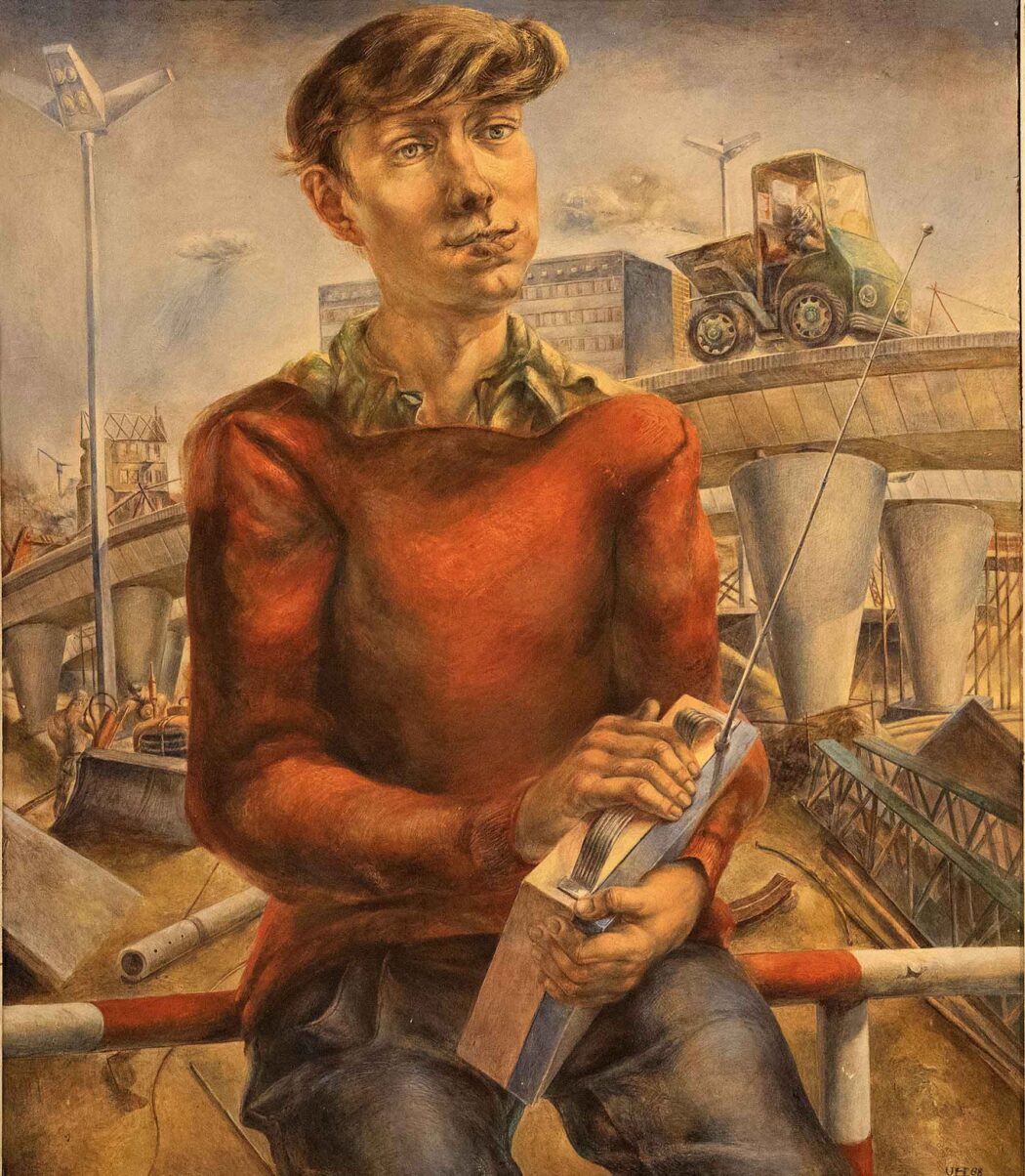 Ulrich Hachulla, Junge mit Hochstraße, 1968, Mischtechnik auf Hartfaser © VG Bild-Kunst, Bonn 2026, Foto: Marlie Kross